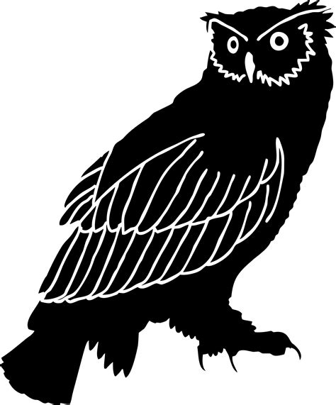 Download Free SVG, PNG, DXF and EPS Owl Silhouette
